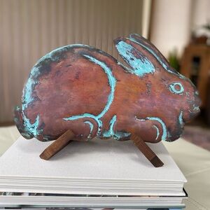 Connecticut Coppersmith Rob Bunting copper bunny rabbit sculpture